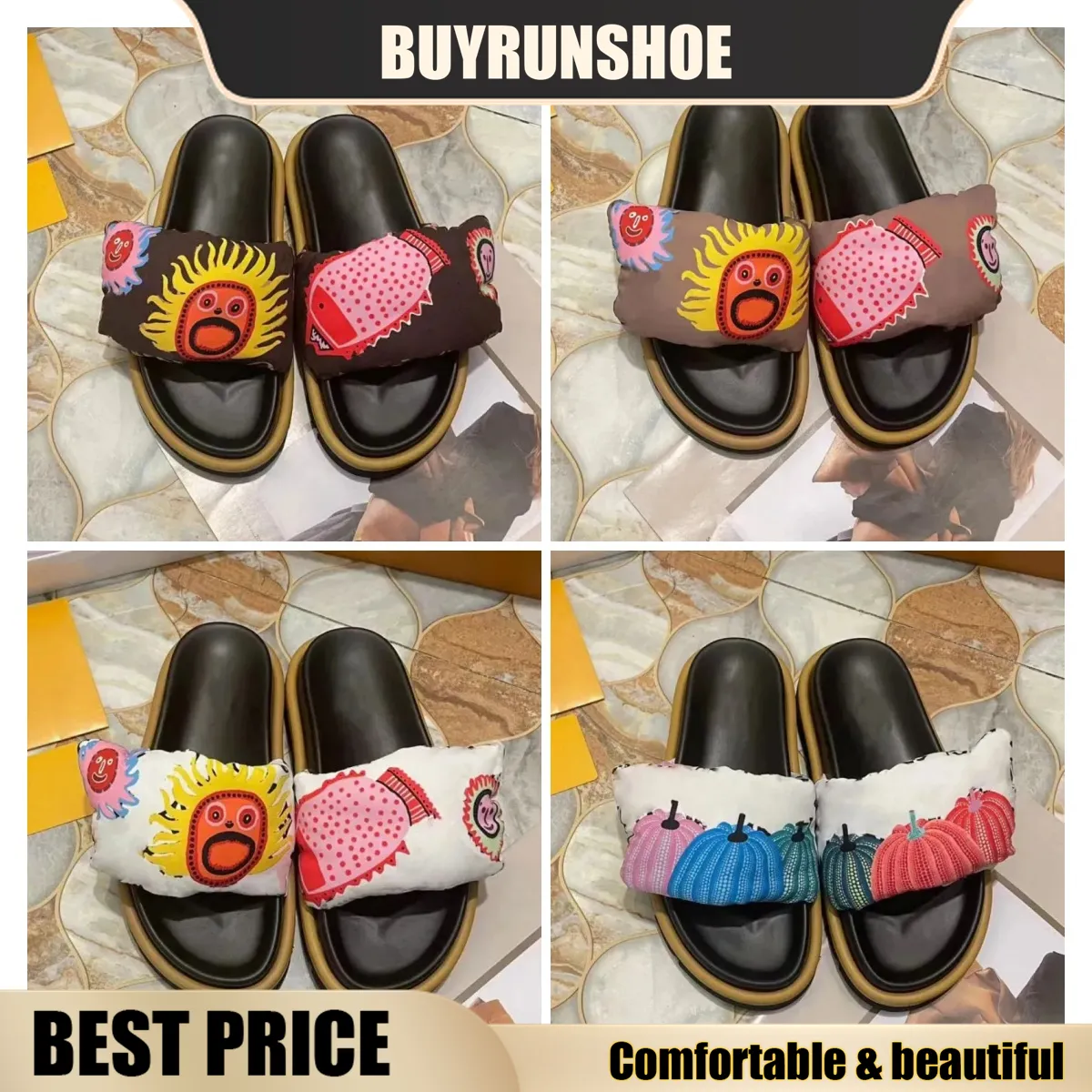 Comfortable foot feeling Quality assurance support in sandals Beach slippers do not slip play is more comfortable Eur36-45 fashionable soft ladies