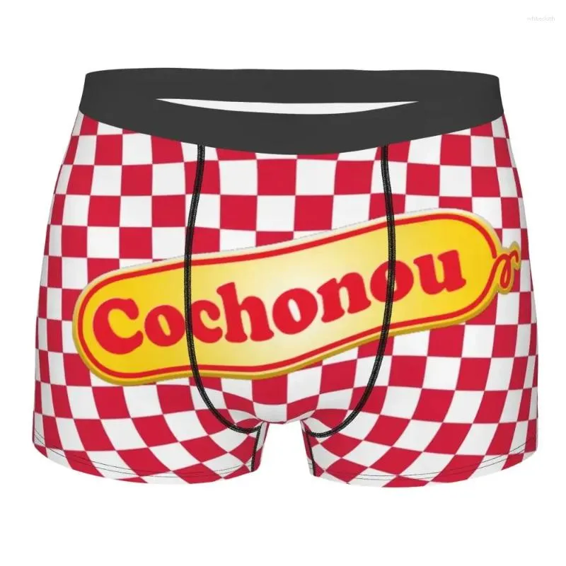 Underpants Custom Cochonou Underwear Men Stretch Boxer Briefs Shorts Panties Soft For Male