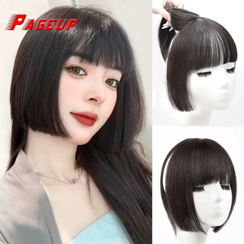 PageUp Synthesis 3d Princess Bangs Hime Cut Bangs Hairstyles Clip in Bangs Hair Bang