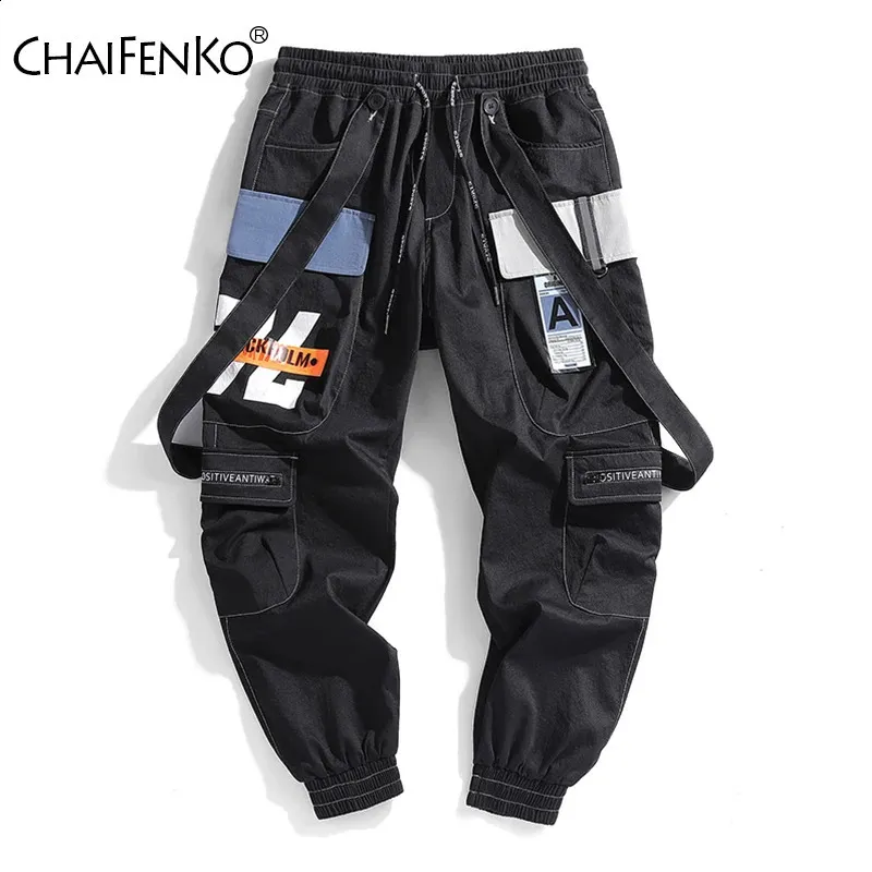 Chaifenko Mens Cargo Spodnie Hip Hop Streetwear Joggers Modna moda HARAJUKU HAREM PROUSERS Multi-Pieszerzy Casual Pants Men 240402