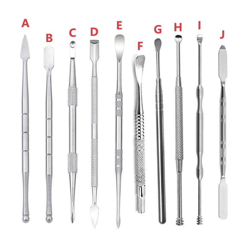 Stainless Silver Wax Dabber Tools Smoking Accessories Scoop Spatula Shovel Metal Dab Rig Tool For Banger Nails Bongs Water Pipes
