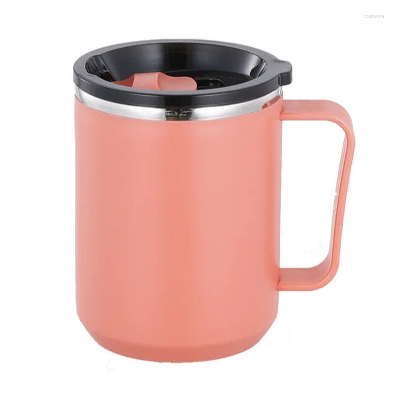 Cups Saucers Antibacterial 304 roestvrijstalen mug melkthee koffiebek cadeau cadeau met deksel Kantoor restaurant Home Groothandel J426