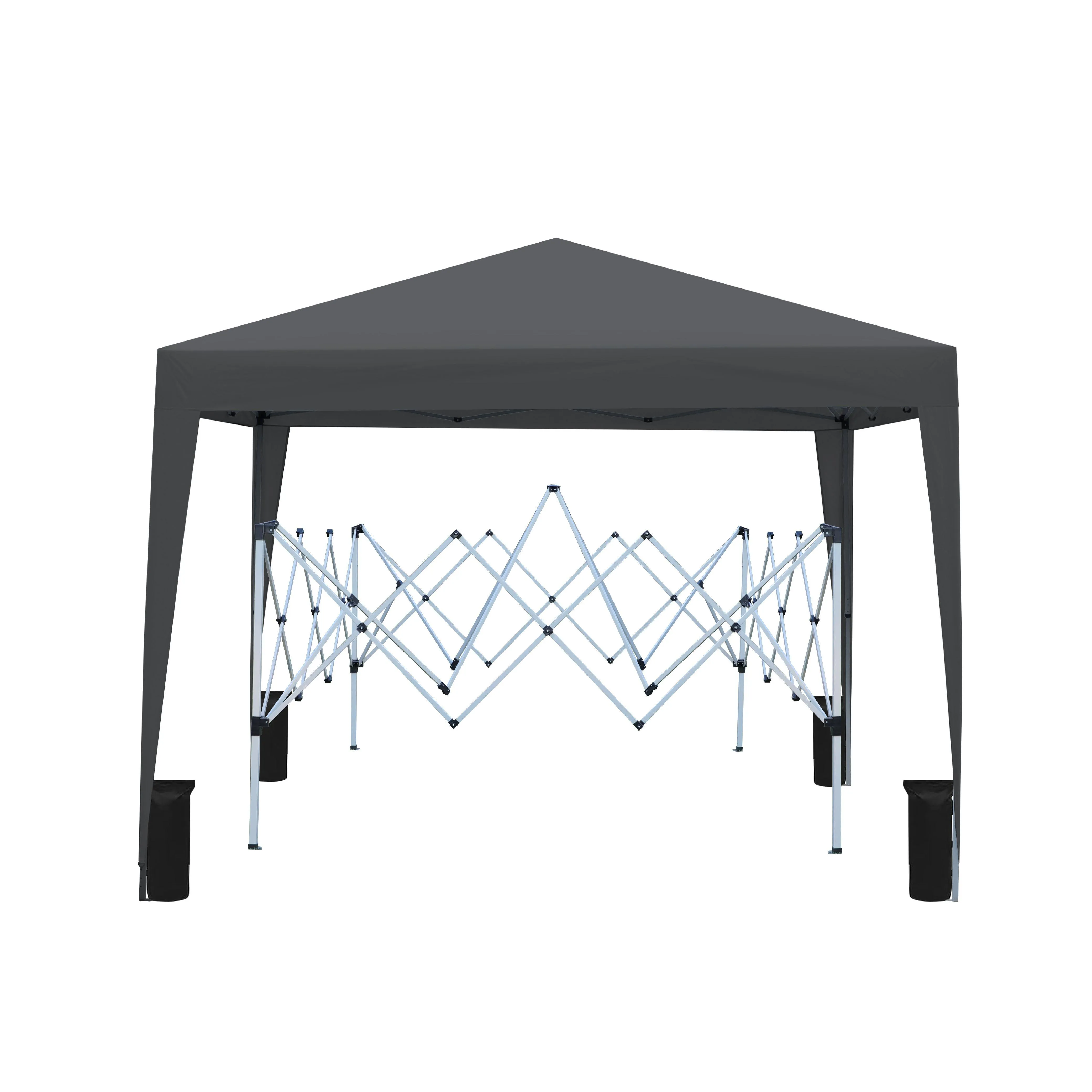 Arches, arbours, ponts pergolas extérieur 10 x pi pop-up Gazebo auvent avec paroi latérale amovible 2 pcs fenêtres à fermeture éclair 4 Sac de sable et dr otqp9