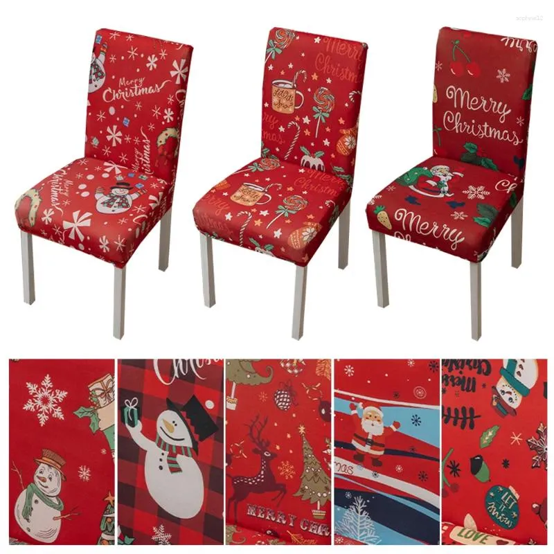 Pokrywa krzesła okładka świąteczna spandeks elastyczna kase