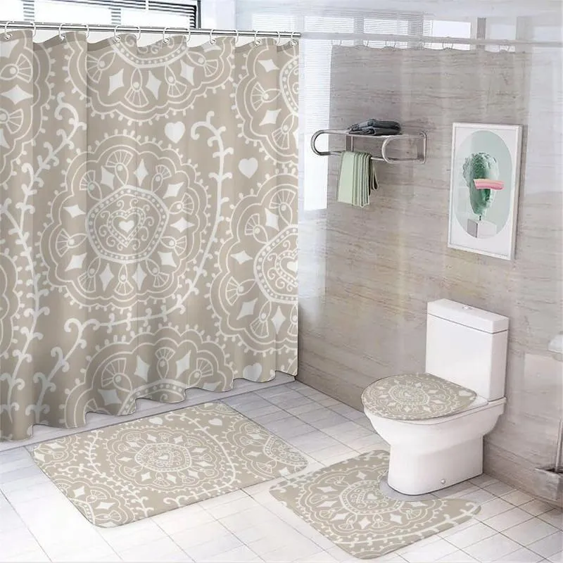 Shower Curtains Four Piece Bathroom Set LK825-000151