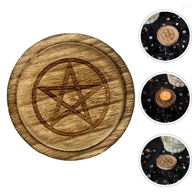 Candle Holders Rustic Holder Stand Decoration Candles Disc Display Wedding Candlestick Wood Wooden Candleholder Sticks