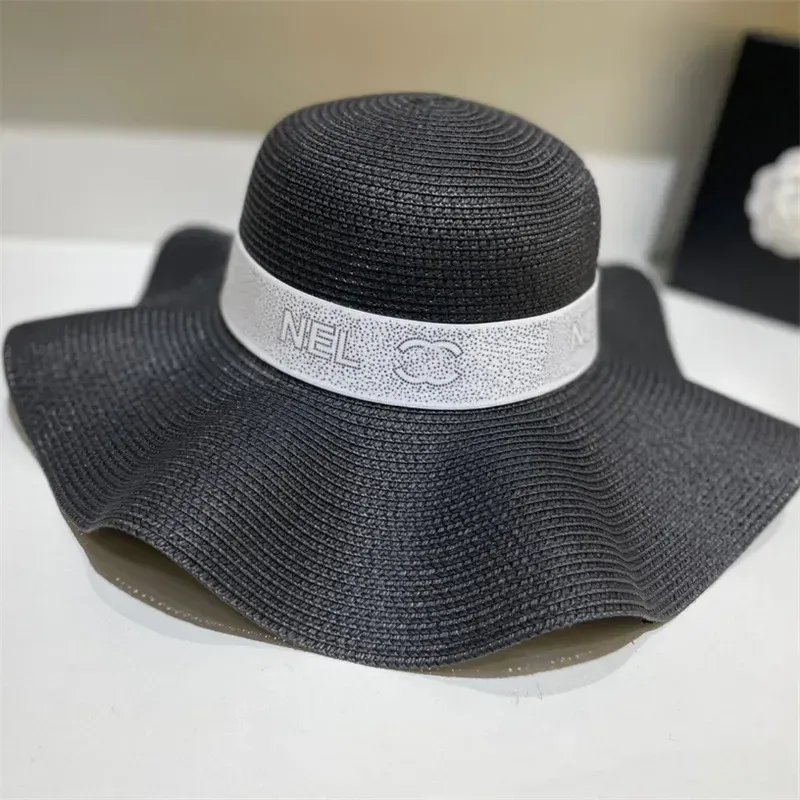 Designer Cappelli da secchio per donne Cappelli di paglia Cappelli estivi Cappucce Casquette Cappelli da sole da uomo Big Brim Ladies Buckets Hat Cyg24040507-6