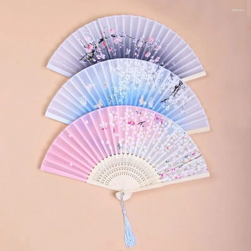 Decoratieve beeldjes Silk Face Chinese stijl Handgemaakt vouwfan Dance Home Decoratiepatroon