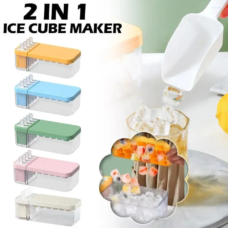 Baking Moulds 24 Grid Double-layer Ice Cream Mold 2-in-1 Capacity Grade Box Lid Storage Large With Food Diy T1l9