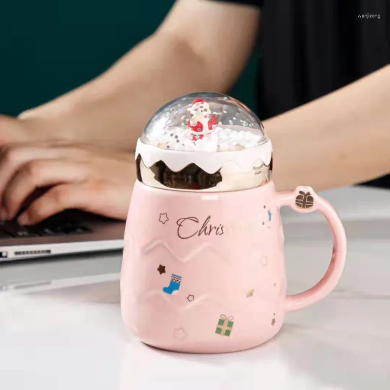 Mugs Cartoon Christmas Travel Mug Product Cup Cute Creative Planet Ceramic Large Capacity Present Drinkware