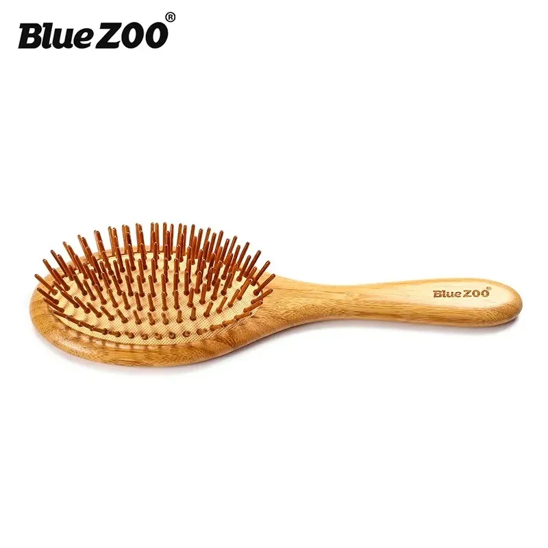 BlueZoo Care Pure Wood Baby Baby Brush Brush Brush Baby Hairbrush Hair Brush Brush Infant Comnte Cabeça Massageador