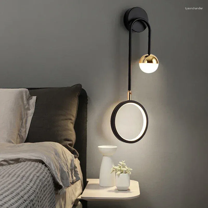 Lampy ścienne Retro Minimalistyczne tło światło klatki schodowe spersonalizowane sypialnia nocna nordycka kreatywna nowoczesna dioda nowoczesna