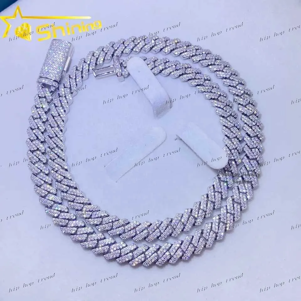 Hot Sell Drop Shipping Iced Out Cuban Link VVS Diamond Hip Hop 8mm 10 mm Moissanite Cubaanse ketting