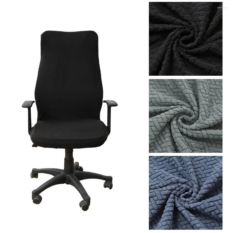 Sandalye Ofis Kapağı Bilgisayar Stripe Lattice Dekorasyon Koltuk Toz Geçirmez Elastik Aşınma Dayanıklı Ev Tekstil Dekor