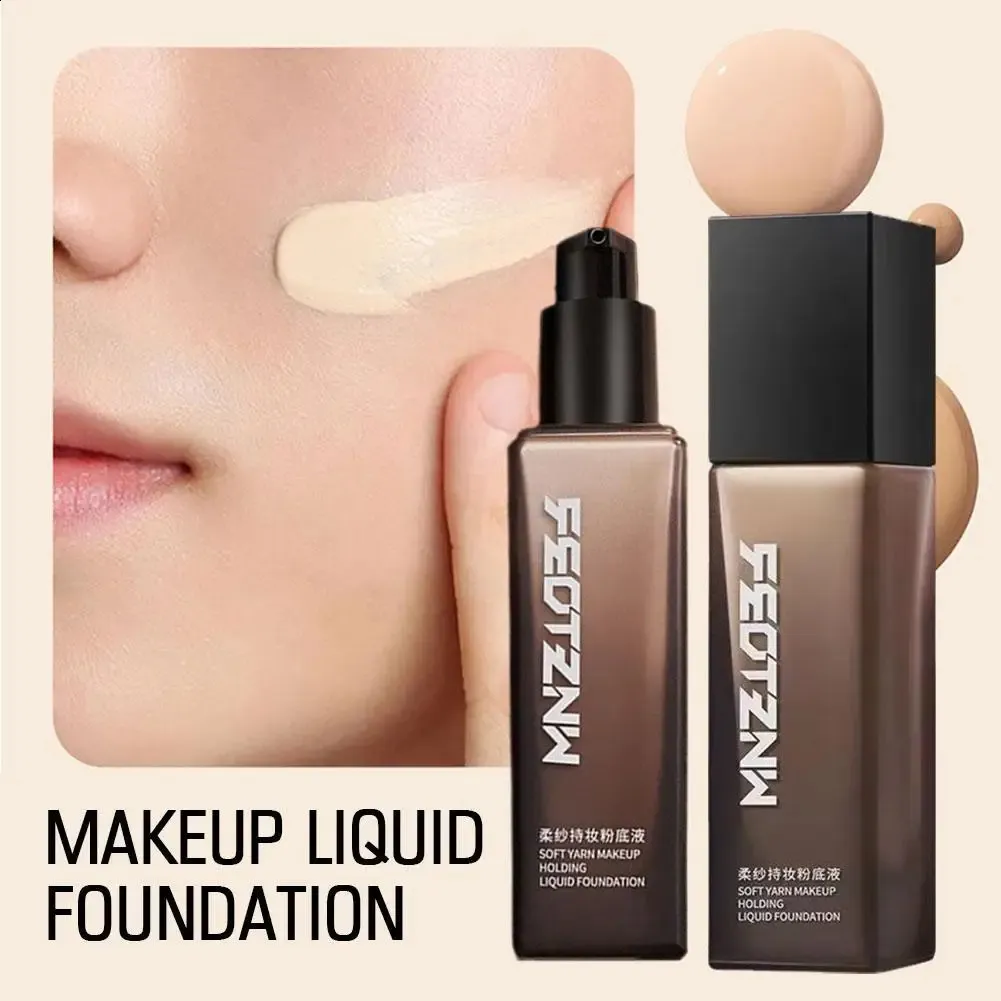 Soft Matte Liquid Foundation Base Oil Control Concealer Full Coverage Freckle Acne Multifunction Face Makeup 240327