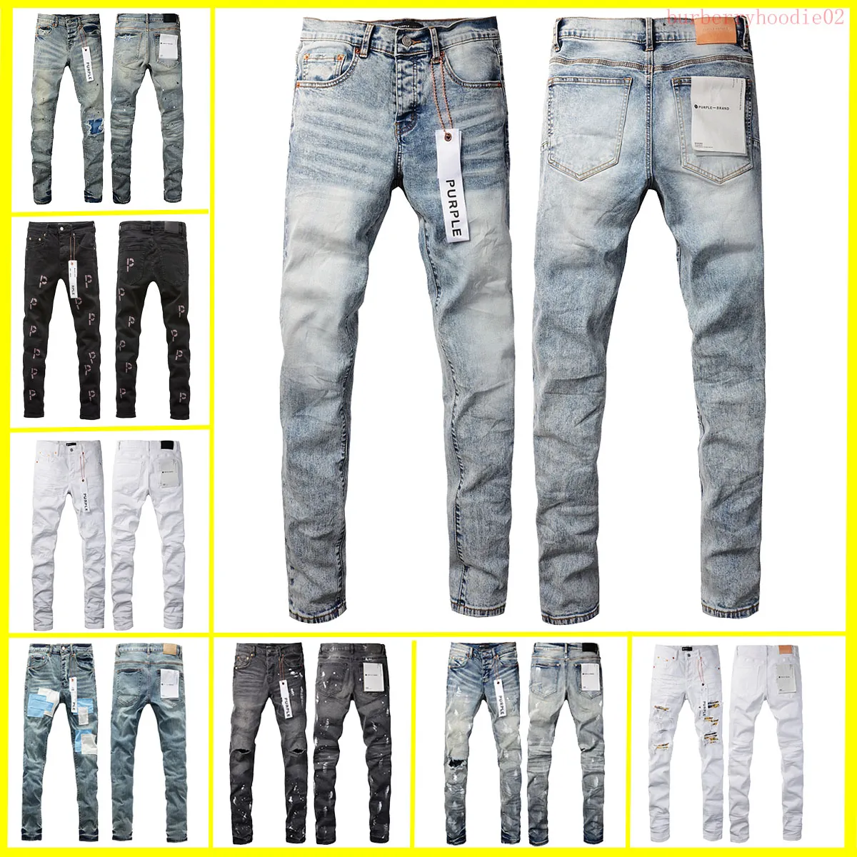 Designer Purple Brand Jeans for Men Women Pants Purple Summer Hole Hight Quality Recamite Jean Denim MENS J SSSSS Pruple Jeens