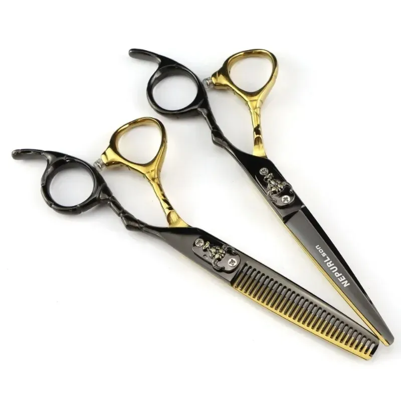 Giappone 440C 5.5 6.0 Scissori capelli Scissori Professional Scissori capelli Addinging Scissors Shears Salon 2023