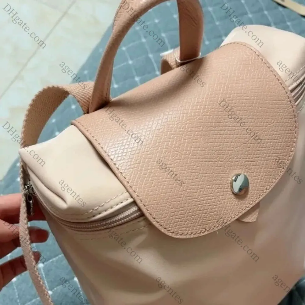 2024 New Nylon Canvas Shoulder Bag Female Korean Leisure Handbag Student Class Large-capacity Contrasting Colors Backpack 1as