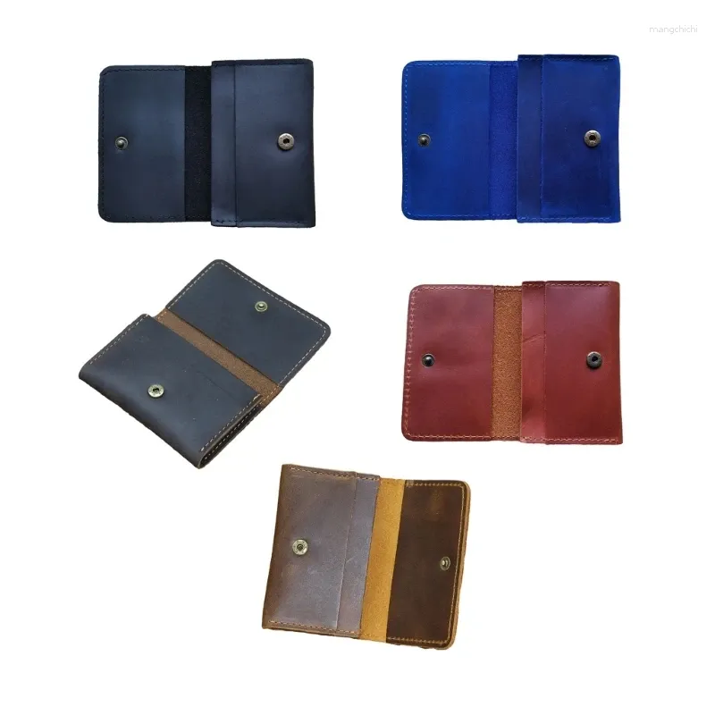 Kosmetische Taschen kompakter Retro -Kartenhalter Kurzer Brieftasche PU Coin Taschenkarten Taschen für Männer