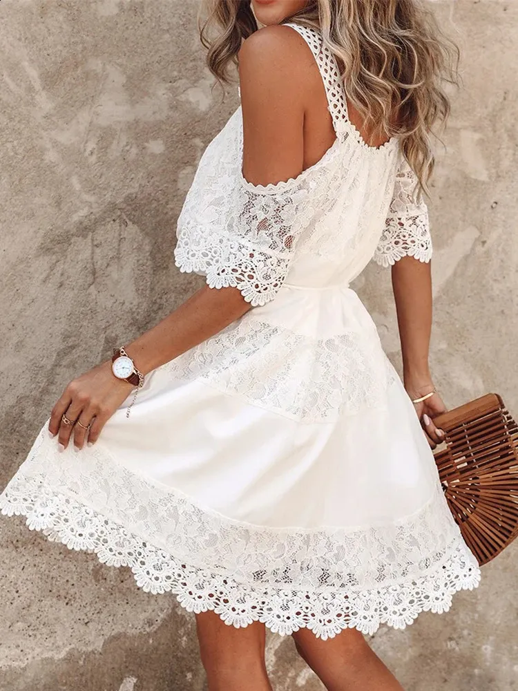 Cold Shoulder Lace Casual Dress with Empire Waist and V-Neck, Knee-Length Midi Dress 240329 from Dhgate Basic & Casual Dresses - price 42.61 Cold Shoulder Lace Casual Dress with Empire Waist and V-Neck, Knee-Length Midi Dress 240329 from Dhgate Basic & Casual Dresses - price 42.61