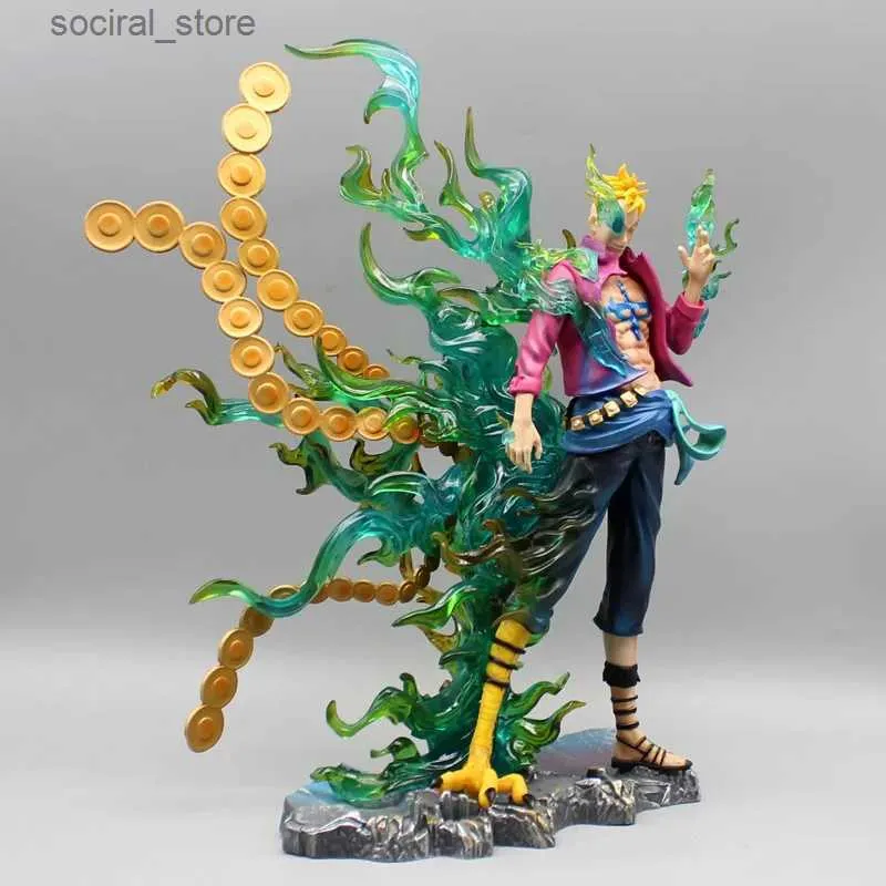 Action Toy Figures 33cm One Piece Marco Anime Figure de Phoenix Figurine PVC GK Statue Doll Room Ornaments Collection Model Doll Toys Kids Gift L240402