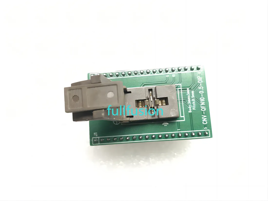 QFN10 TO DIP Programming Adapter DFN10 IC Test And Burn In Socket 0.5mm Pitch Package Size 3x3mm