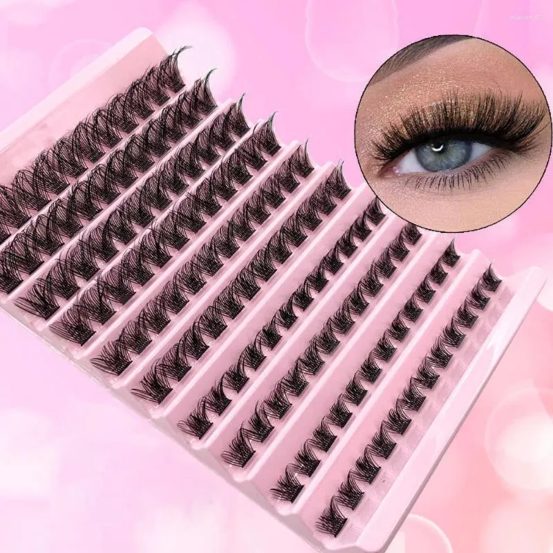 False Eyelashes Lash Clusters 120pcs Cluster Lashes 8-16mm Wispy Individual Extensions Natural Look D Curl Fluffy
