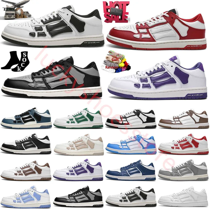 Scarpe di design Scarpe di moda Schelet Bones Runner Top Skel Scheletro Basso Scheletro Donne uomini Luxuria Polvere Viola Grigio Rosso Bianco Bianco Black Green