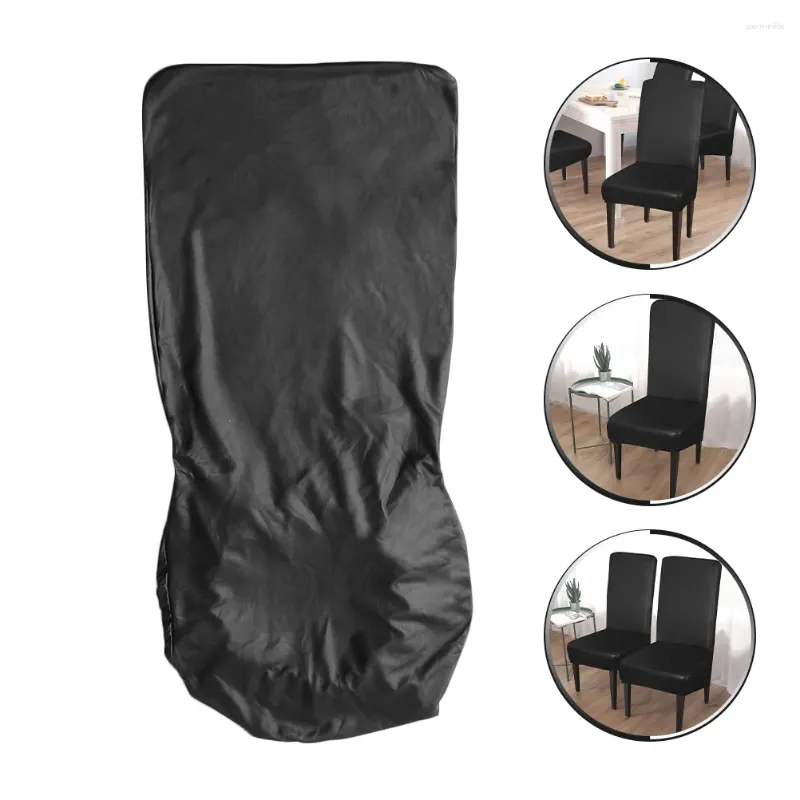 Chair Covers Cover Waterproof Seat Stretch Dining Home Table Decor PU Protective Wrap Backrest Chairs