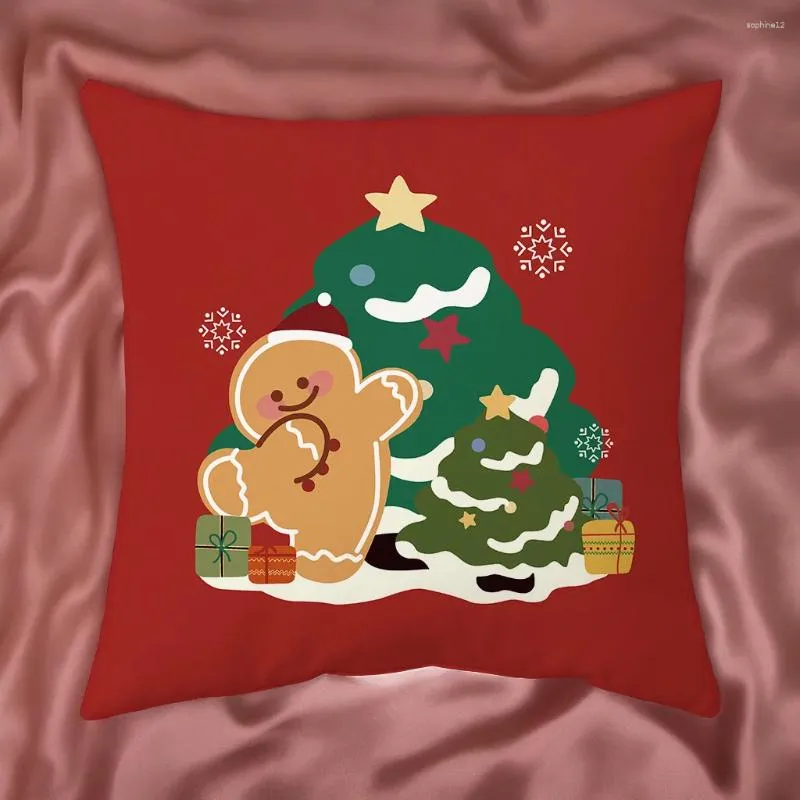 Pillow Cartoon Cute Christmas Cases Decorative Throw Cover For Home Sofa Bed Pillowcase Couch 2024