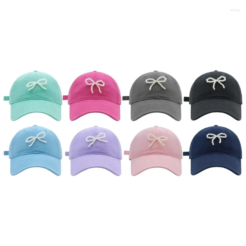 Ball Caps Pearl Bow Baseball Hat For Daily Life Yoga Workout Sports Ademend buiten H7EF