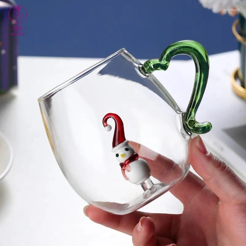 Kieliszki do wina 300 ml Pakiet prezentów Pragnienie świąt Bożego Narodzenia Kubka Snowman Tree Animal Glasse Cup
