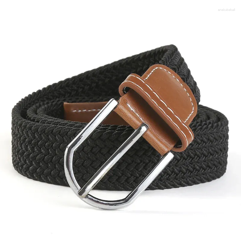 Belts 2024 Mini Women Belt veelzijdige jeans no Need Punch canvas breien elastische student decoratieve pin gesp vele elementen veel elementen