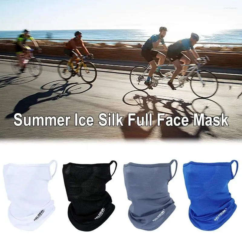 Bandanas Face Balaclava Breathable Summer Silk Uv Outdoor Sport Windproof Scarf Neck Gaiter For Hiking Cycli G8z6
