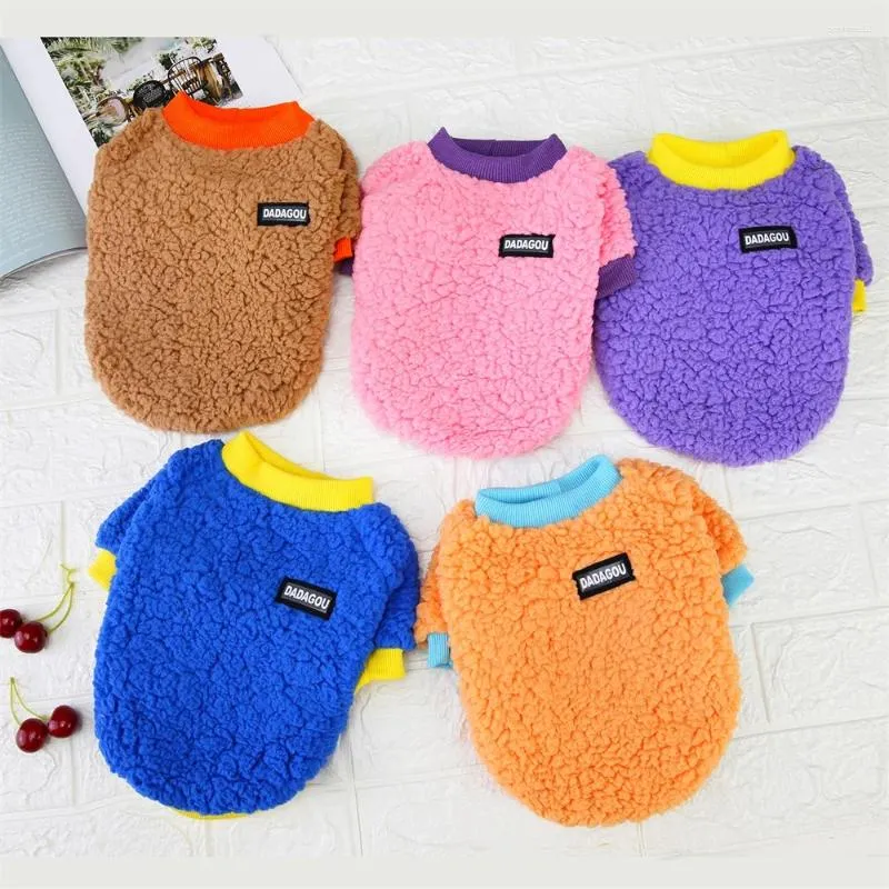 Abbigliamento per cani a cinque colori autunno inverno abbigliamento per animali domestici maglioni a maglia cucciolo gatto cappotti caldi giacche Apperal