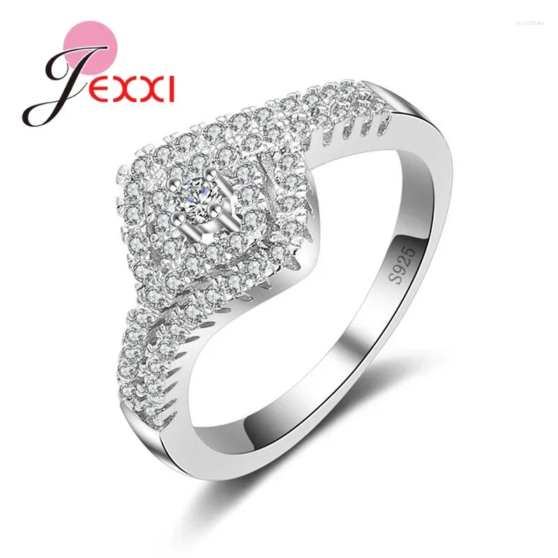 Cluster Rings Aankomst Mode -sieraden 925 Sterling Silver Finger Ring For Women Wedding Gift Accessories