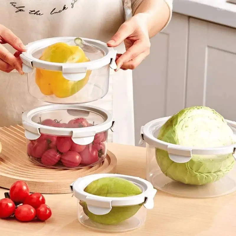 Bouteilles de rangement couvercle en silicone fraîche cuisine cuisine alimentaire l'organisateur de préservation du réfrigérateur fruit oignon accessoires