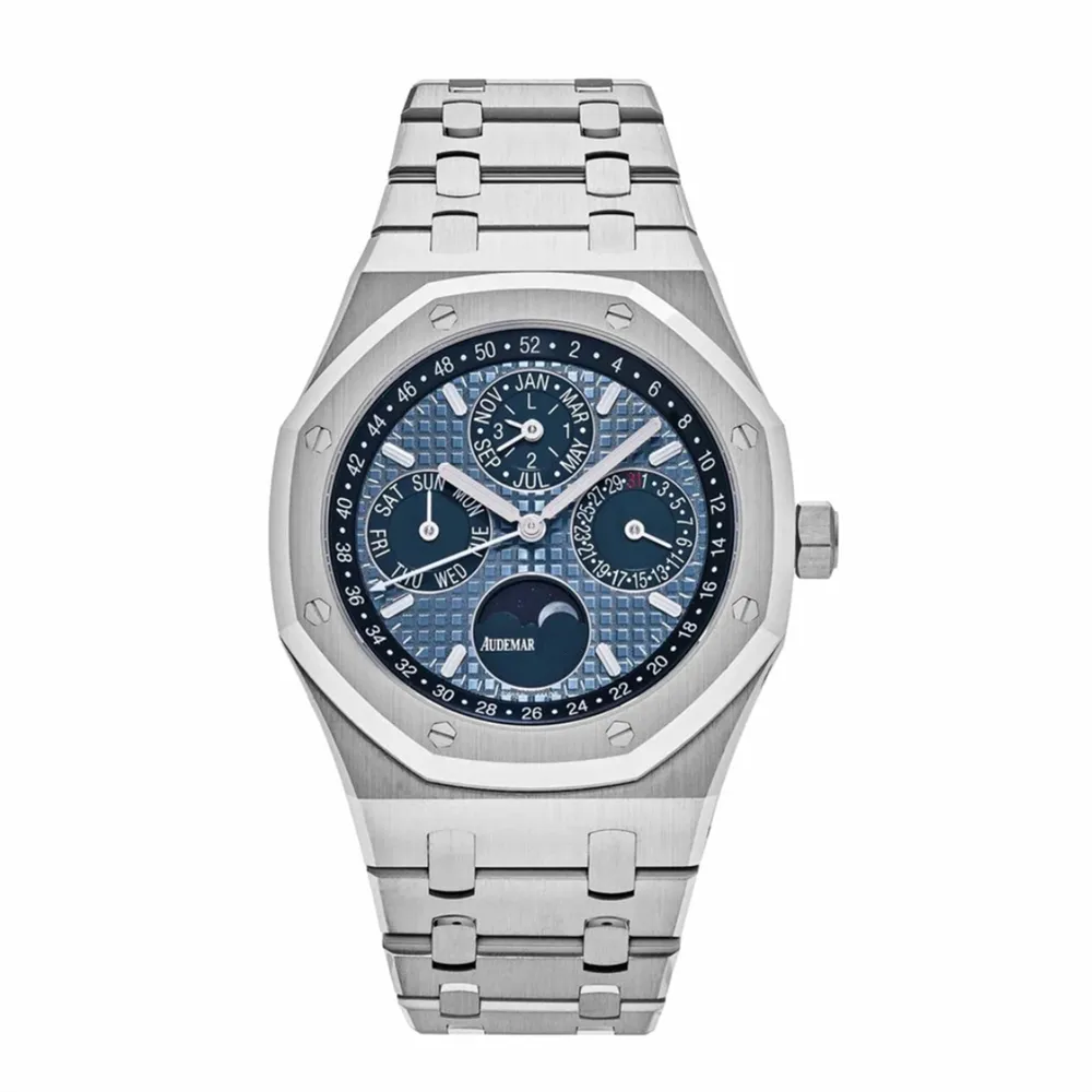 2024 Nouvelle marque de haute qualité AP Royal Perpetual Calendar Mens Watch en acier inoxydable Sapphire Automatique Mouvement mécanique Man Montre AP26574 Corloge de bracelet