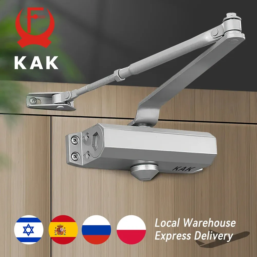 Buffer hidráulico de Kak Porta automática mais próxima de 25 kg a 80 kg Equipamento de fechamento de velocidade ajustável Hardware suave 240322