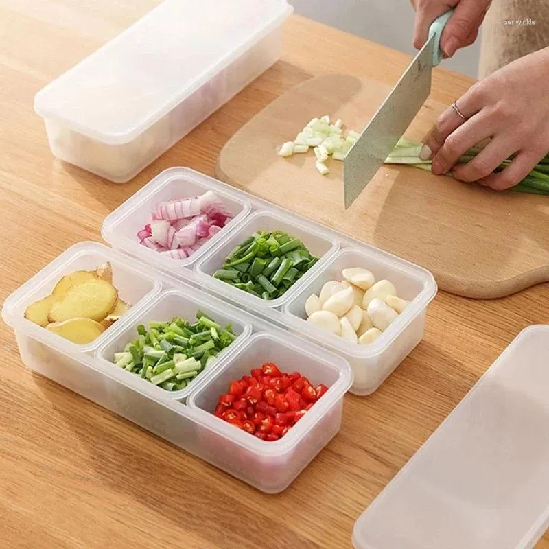 Depolama Şişeleri 3Girds Mutfak Gadget Plastik Kutu Taze Tutma Buzdolabı Meyve Sebze Drenaj Kırpanı Koka Konteynerleri