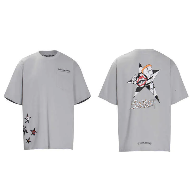23SS Spring/Sommer Version Exklusive Graffiti Lippen Kurzarm T-Shirt Trend