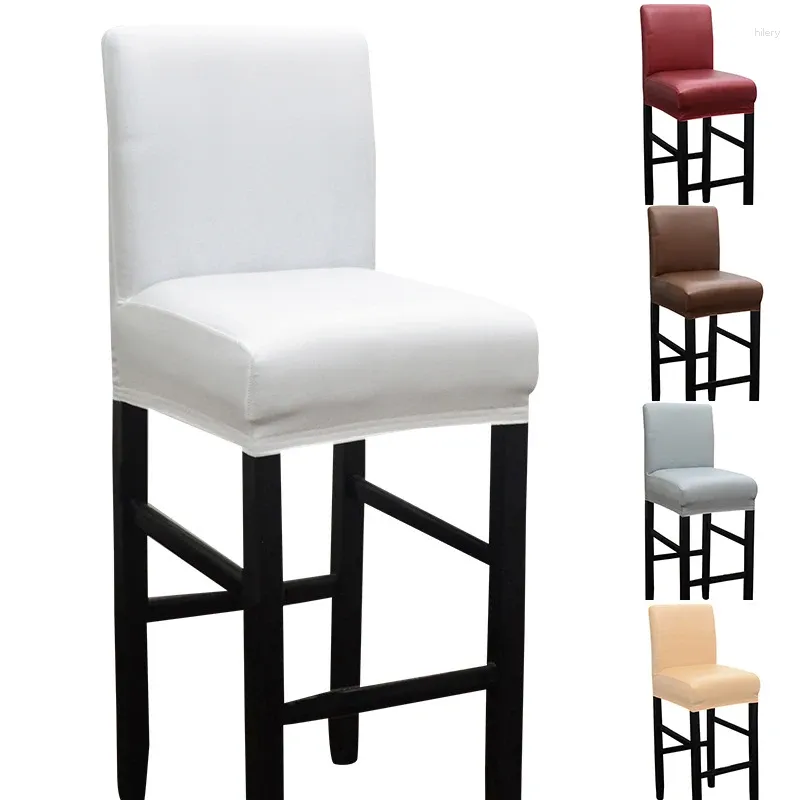Sandalye su geçirmez kumaş arka kapak PU yağa dayanıklı aşınmaya dayanıklı elastik yemek koltuk çubuğu mutfak için