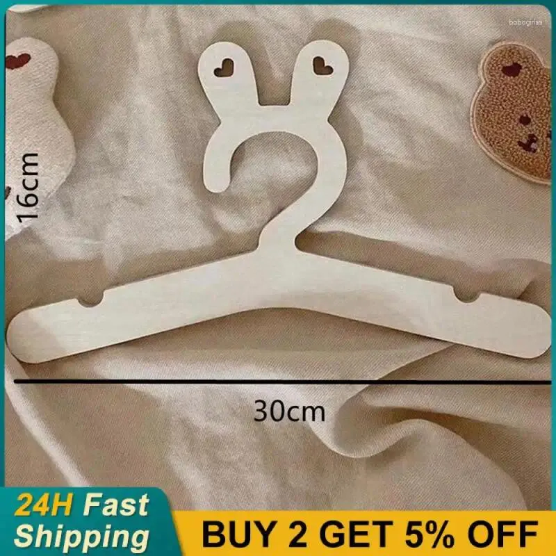 Hangers Wood Wooden Bear Hanger Cute Cartoon Shape Bathroom Hardware Ear Clothes Pollution-free Robe Hooks