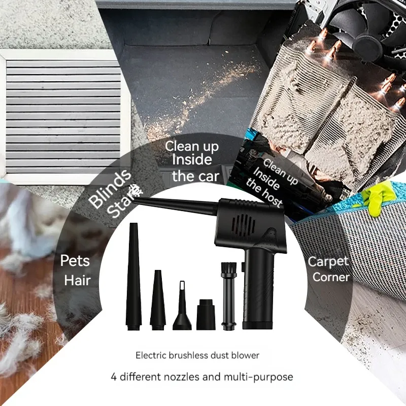 무선 에어 더러기 대용량 휴대용 전기 키보드 클리너 충전식 압축 공기 청정기 먼지 블로우