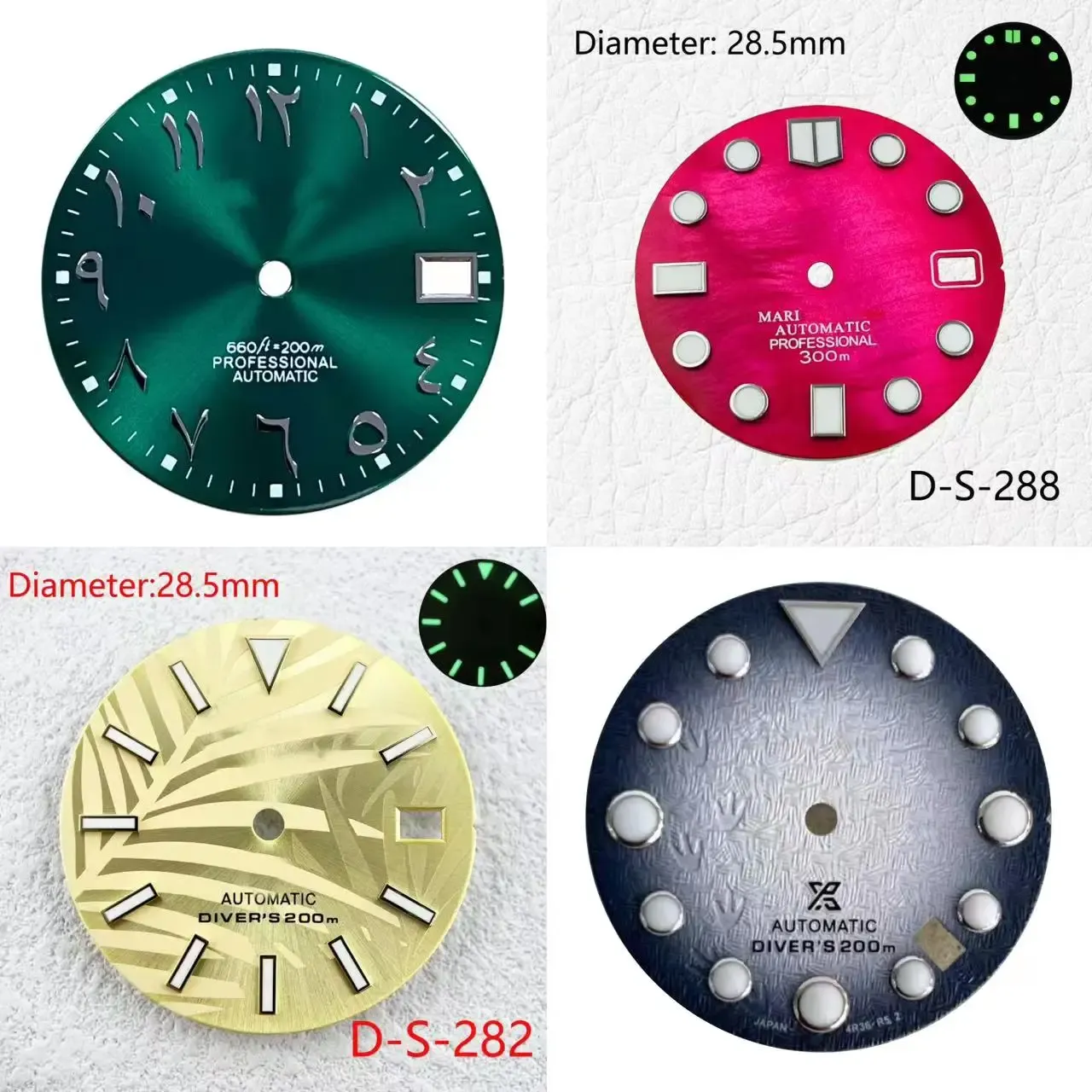 KIT Accessorio per orologi da 28,5 mm con logo S sul quadrante con e senza luminosi movimenti meccanici automatici NH35 e NH36