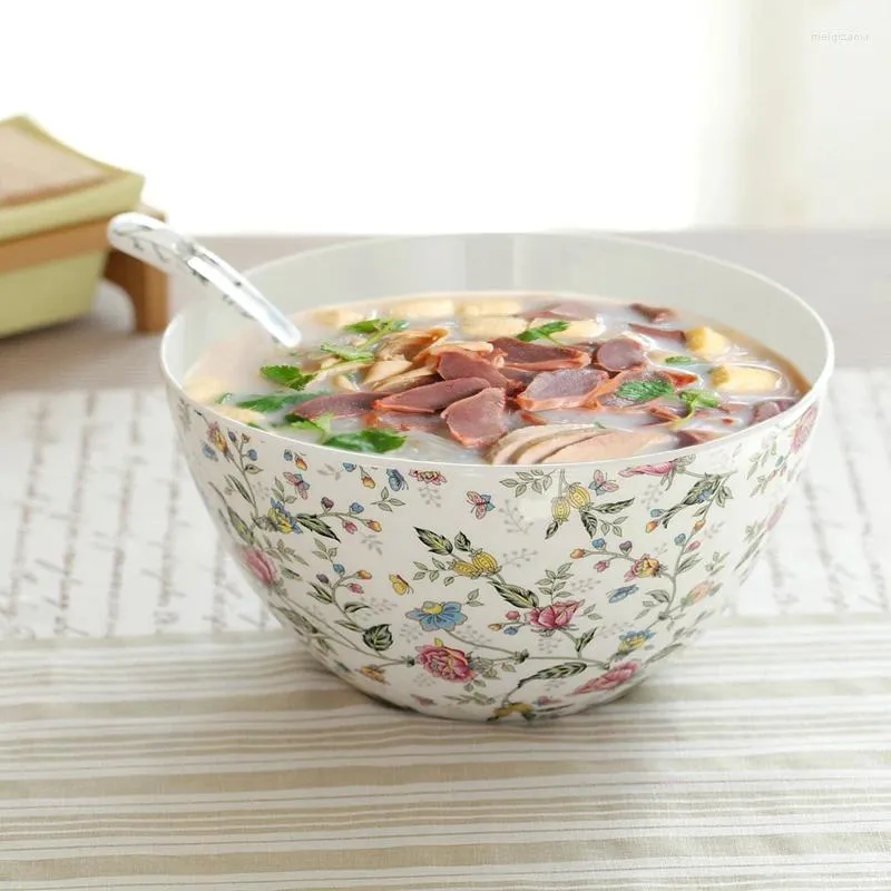 Miski 8 -calowe kości China japońska miska zupa Ceramiczna duża do bufetu do serwowania sałatki mieszanie krawędzi popcorn wiadro