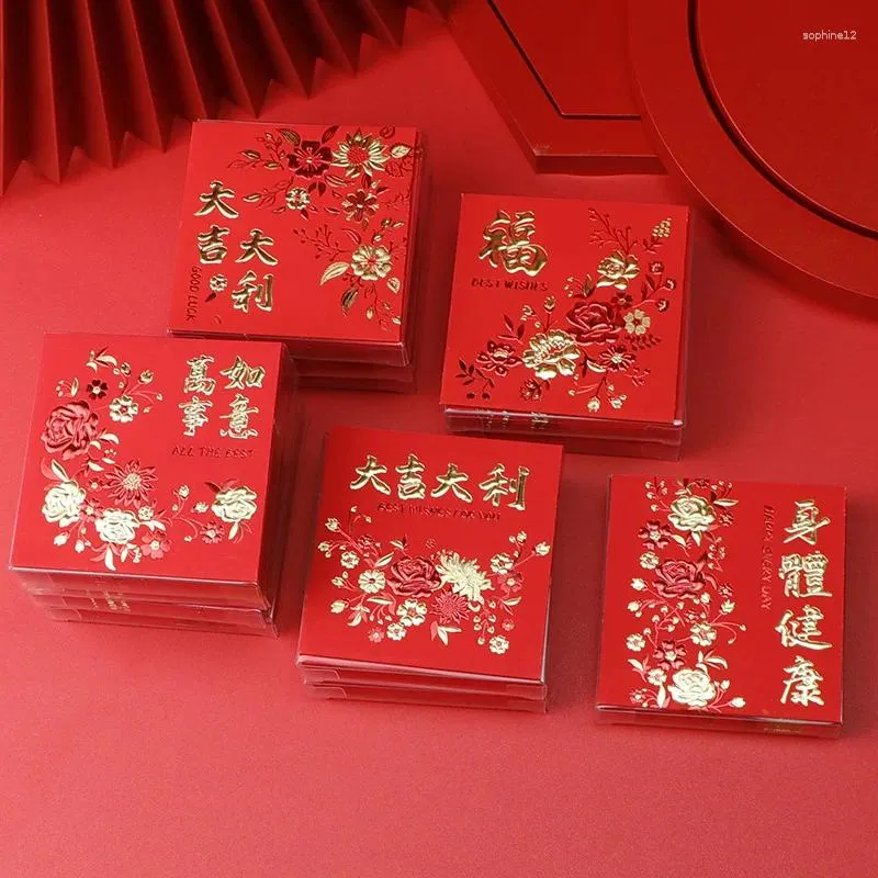 Gift Wrap 20PCS Red Envelope Mini Li Shi HongBao For Year Wedding Hong Kong Style Square Auspicious Blessing Universal Bag