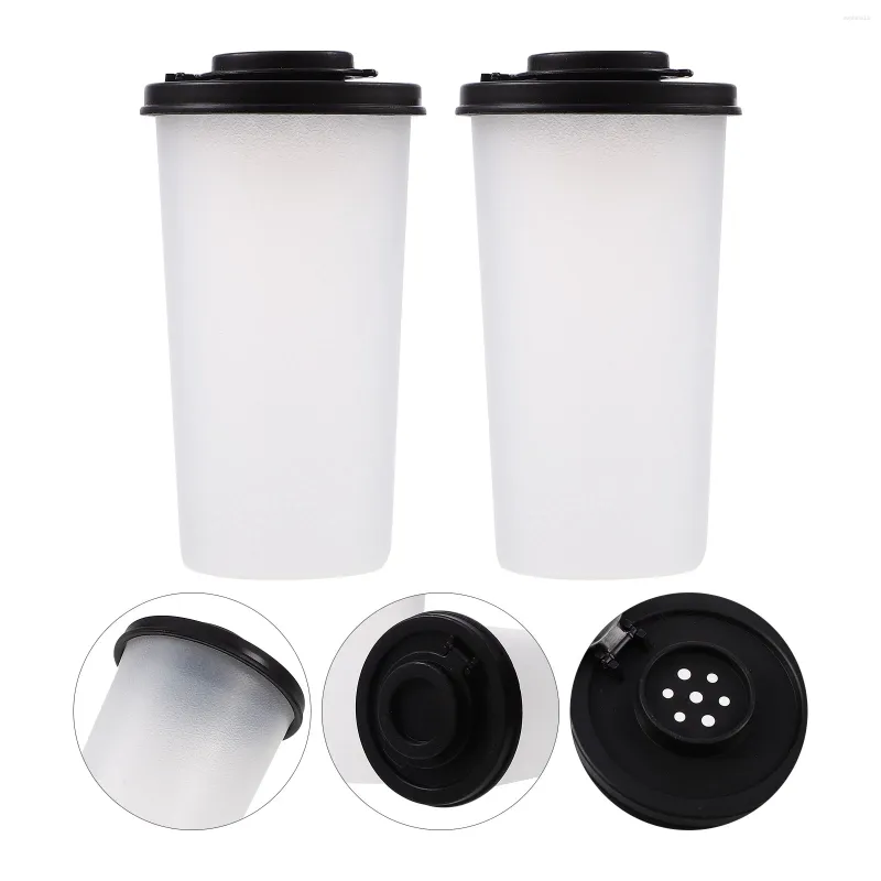 Ensembles de vaisselle 2 PCS Mini Cruit Jar Camping Conteneurs Conteneurs Spices Bottes de pique-nique Dispenseur Salt Barbecue PP Plastique