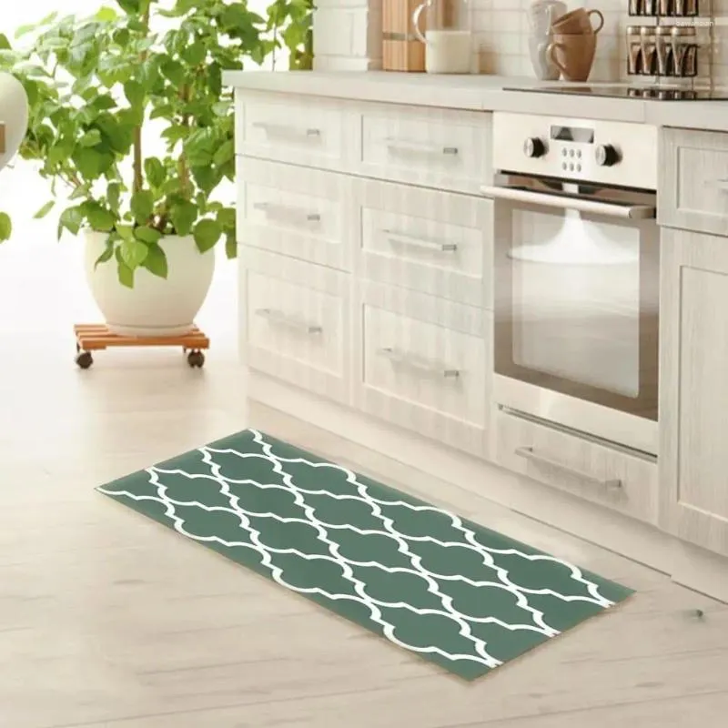 Tapis de cuisine tapis moderne de sol moderne Geométrique Grille Polyester Runner Area Mat de tapis pour la maison