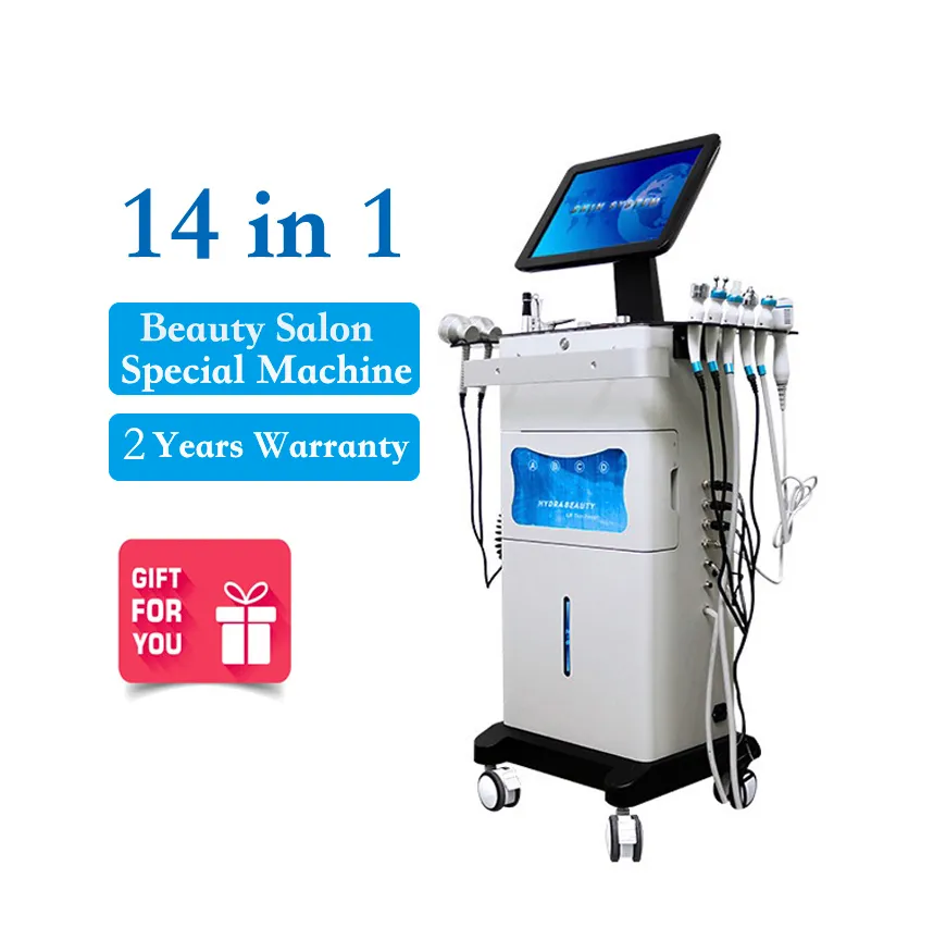 Hydra Facials Face Cleaning Machine Dermabrasion Beauty Facial 14 in 1 Peleling Hydra Beauty Facial Hydratermabrasion Aqua Peel Beauty Salon